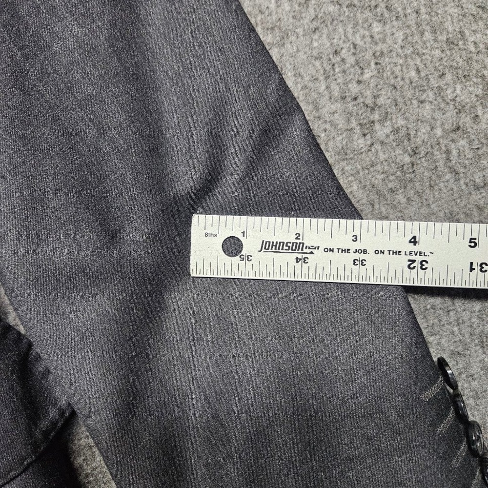 Saks Fifth Avenue Blazer Mens 42R Grey Ermenegildo Zegna Wool Sport Coat - Picture 3 of 15